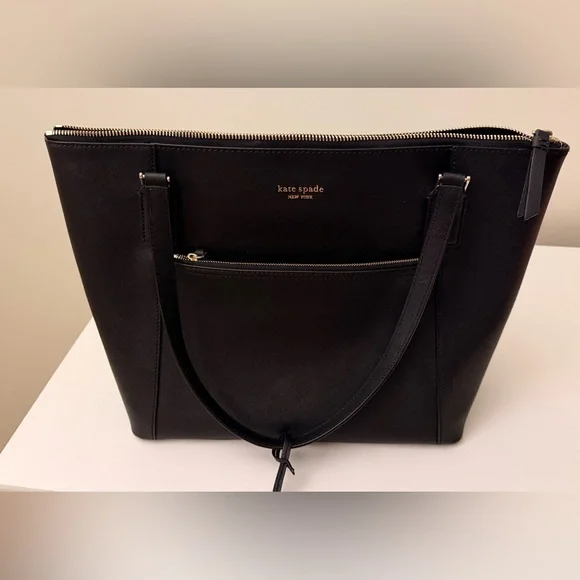 Kate Spade Black Leather Tote bag - Picture 1 of 6